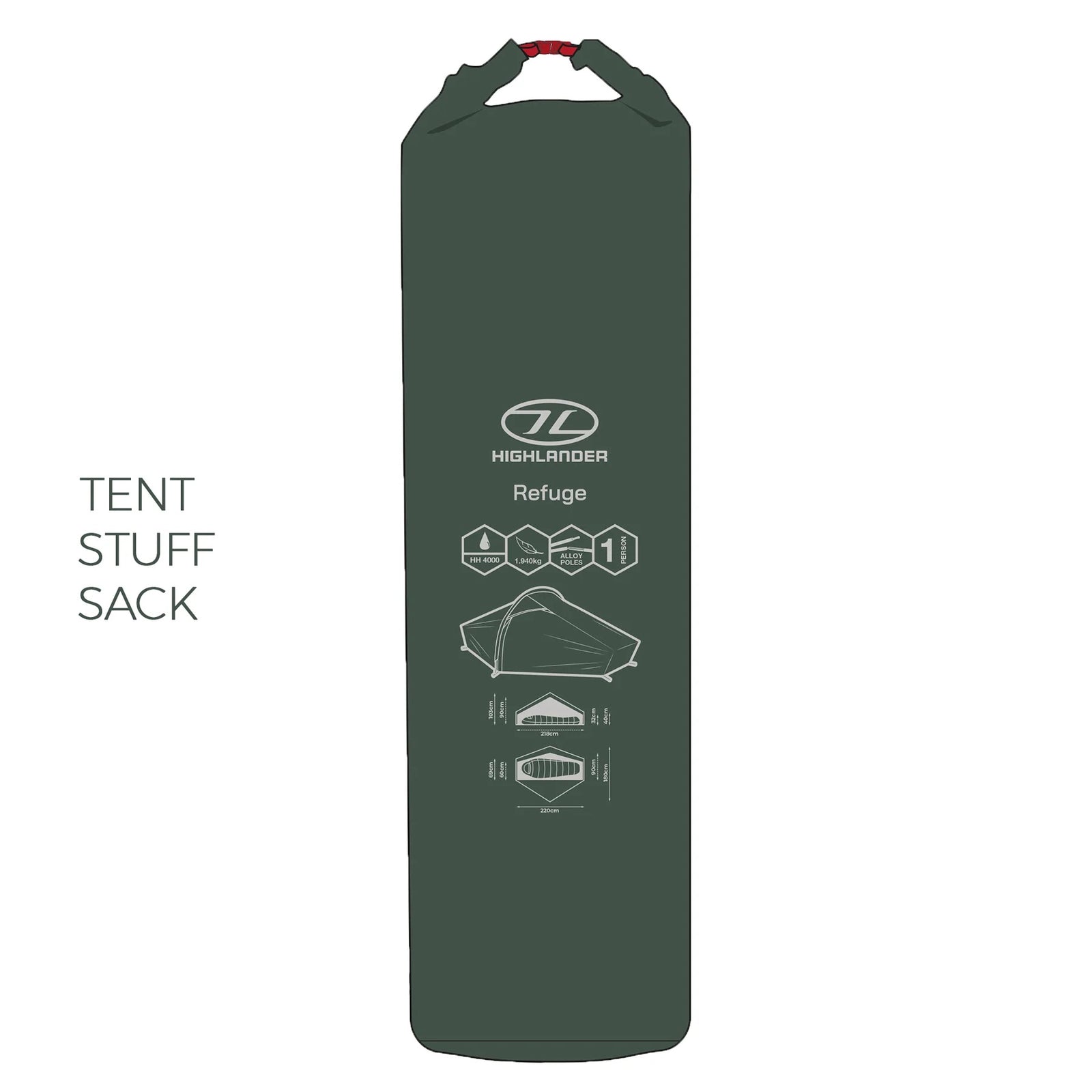 Highlander Refuge 1 Personen Zelt - Pine Green