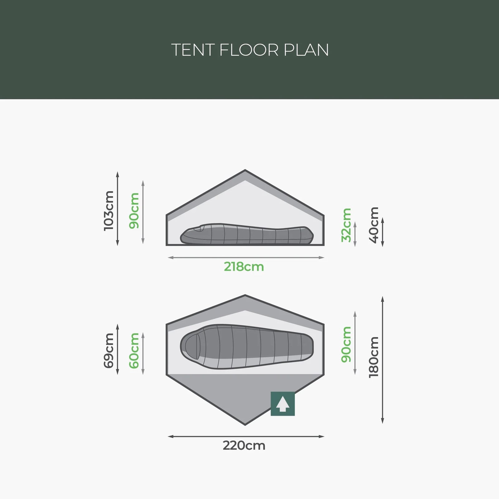 Highlander Refuge 1 Personen Zelt - Pine Green