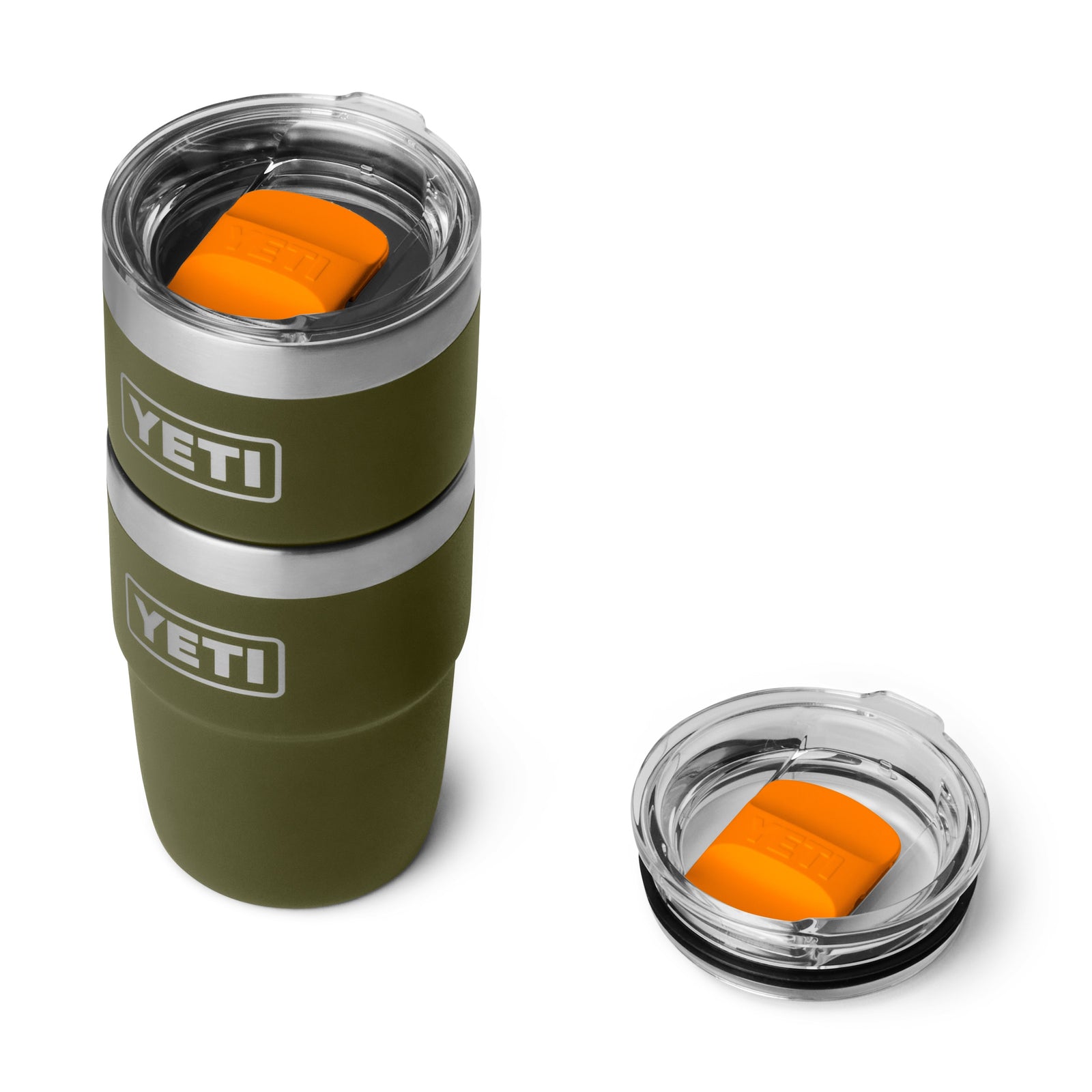 YETI® Stapelbarer Becher Rambler 8 Oz - Olive/King Crab Orange