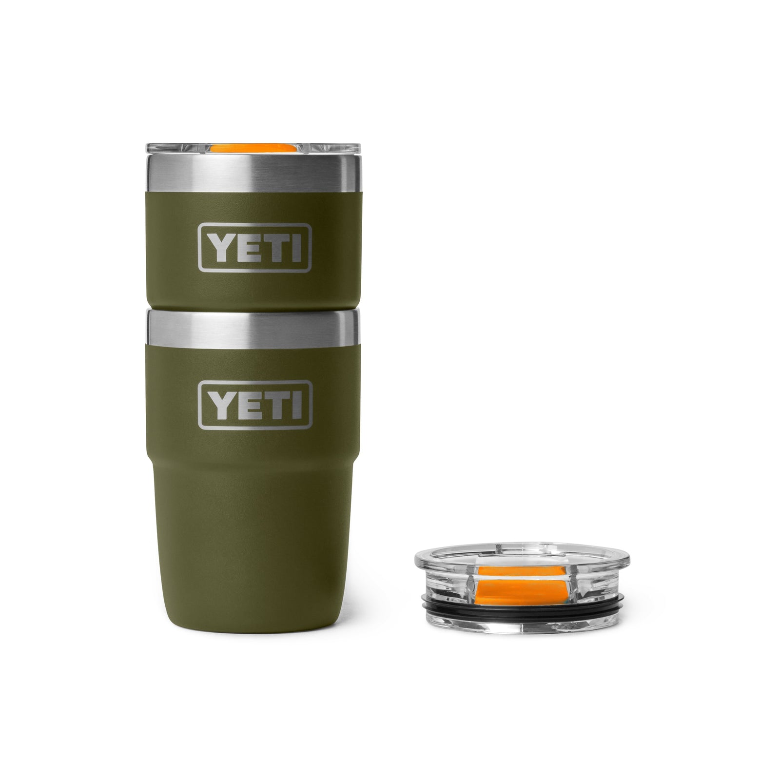YETI® Stapelbarer Becher Rambler 8 Oz - Olive/King Crab Orange