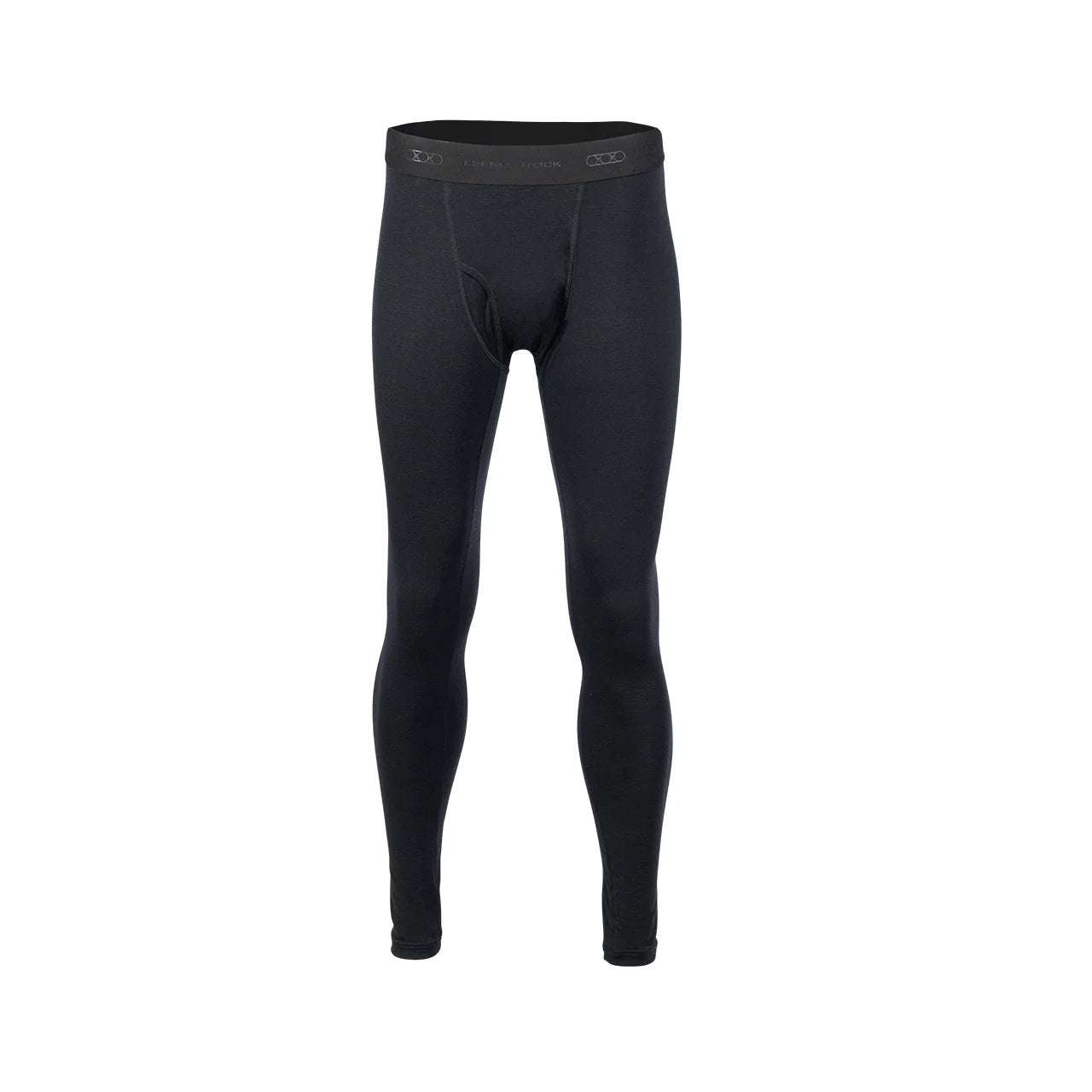 Die EBERLESTOCK Lochsa Merino Pant in Schwarz verfügt über einen elastischen Markenbund und ist aus weicher, dehnbarer Merinowolle gefertigt, die für eine gute Passform sorgt - perfekt als Ganzkörper-Baselayer oder für den sportlichen Einsatz.