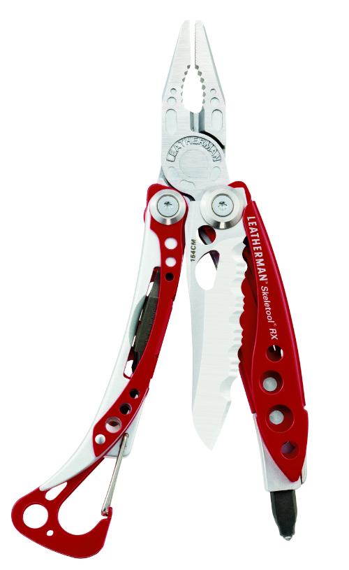 Eine Nahaufnahme des LEATHERMAN Skeletool RX Multitools zeigt sein präzises Design - ein unverzichtbares Rettungssanitäter Werkzeug für den täglichen Gebrauch.