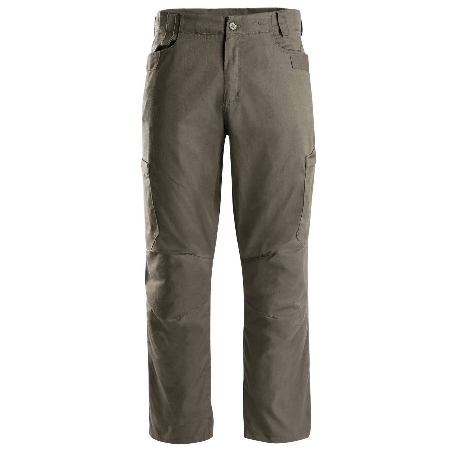 Die STOIRM Urban Trousers Gen2 in Ranger Green aus teflonbeschichtetem Twill-Gewebe mit mehreren Front- und Seitentaschen ist auf weißem Hintergrund abgebildet.