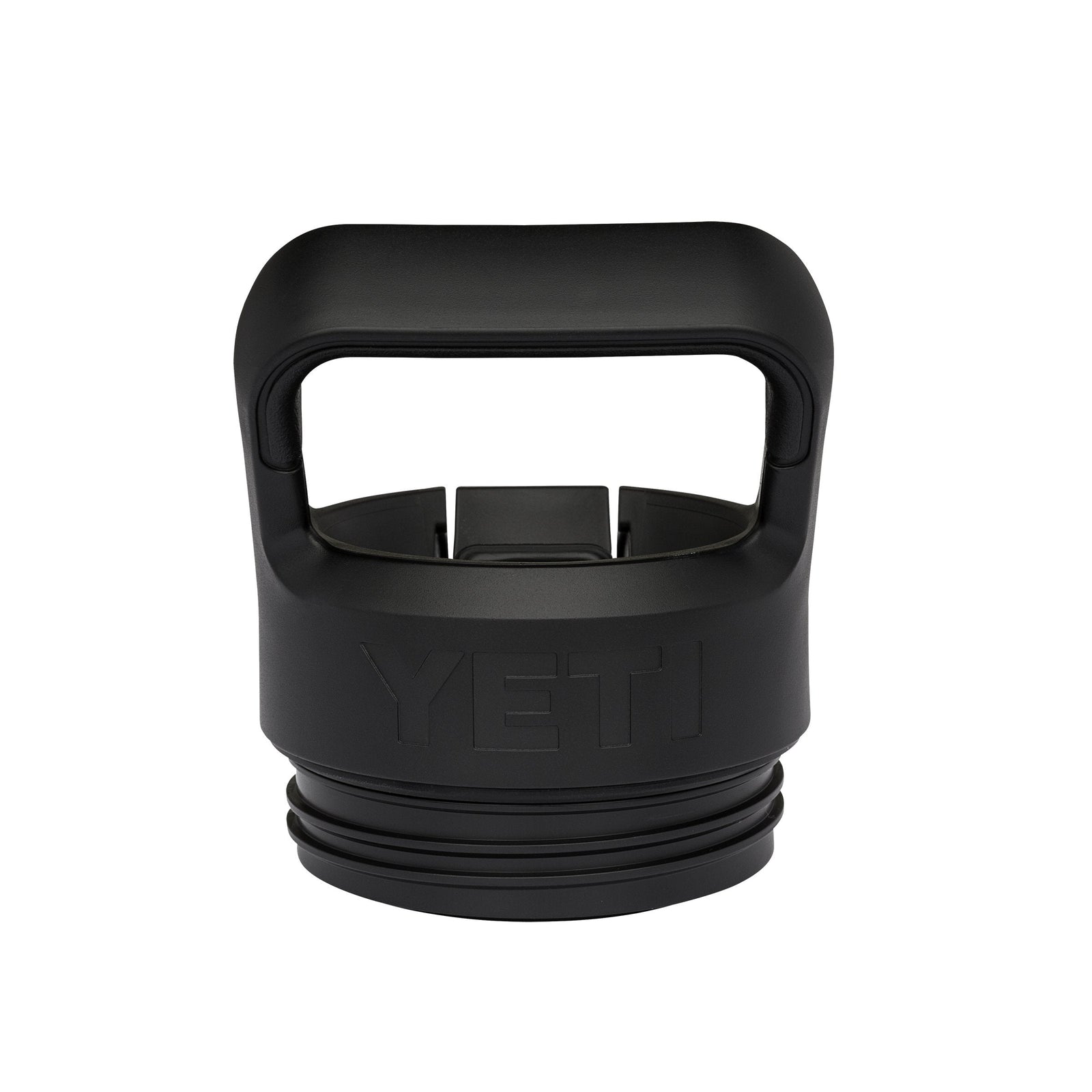 Der YETI® Rambler Straw-Verschluss Cap in Schwarz verfügt über einen stabilen Griff, einen Gewindeboden, ein auslaufsicheres Design und einen sicheren Verschluss für einfaches Tragen.