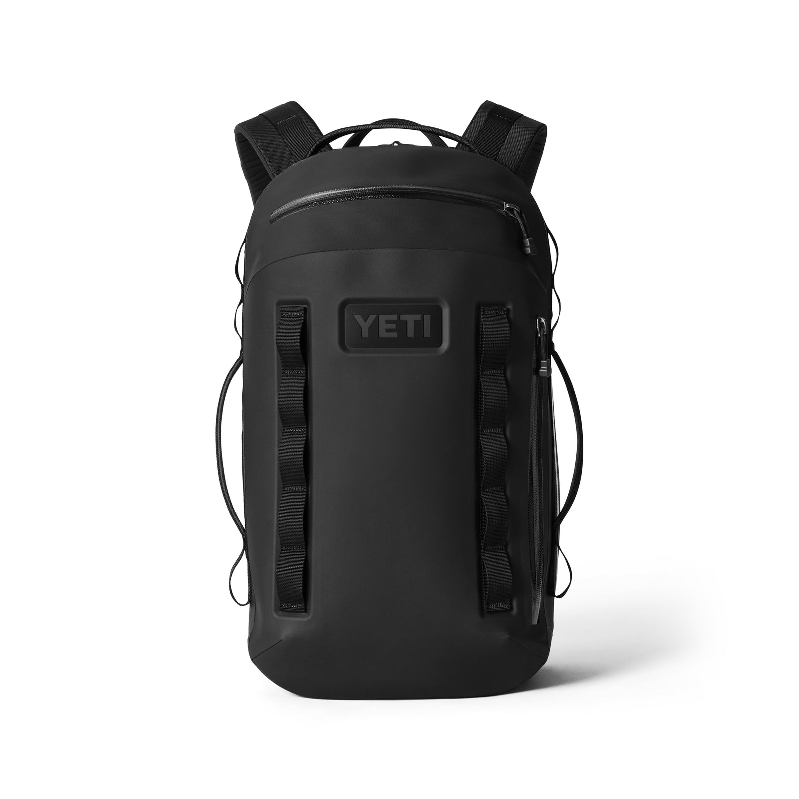 Der YETI® Rucksack Cayo™ 25L in Schwarz zeichnet sich durch ein schlankes, minimalistisches Design, zwei seitliche Griffe, geräumige Reißverschlussfächer und ein auffälliges YETI-Logo auf der Vorderseite aus, das für stilvolle Haltbarkeit sorgt.