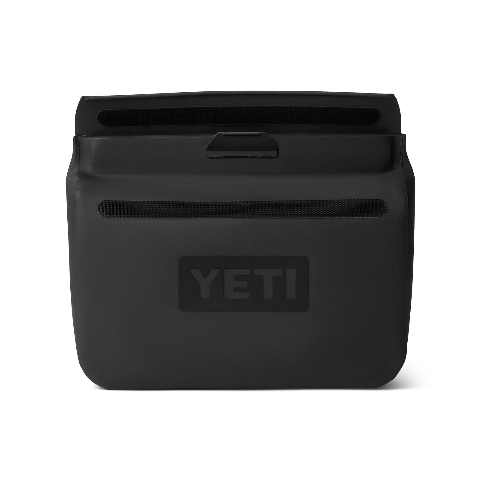 Die YETI® Zubehörtasche Sidekick® 3L in Schwarz ist rechteckig, hat einen Klappverschluss sowie ein YETI Logo vorn und schützt dein wichtiges Zubehör zuverlässig vor Wasser.