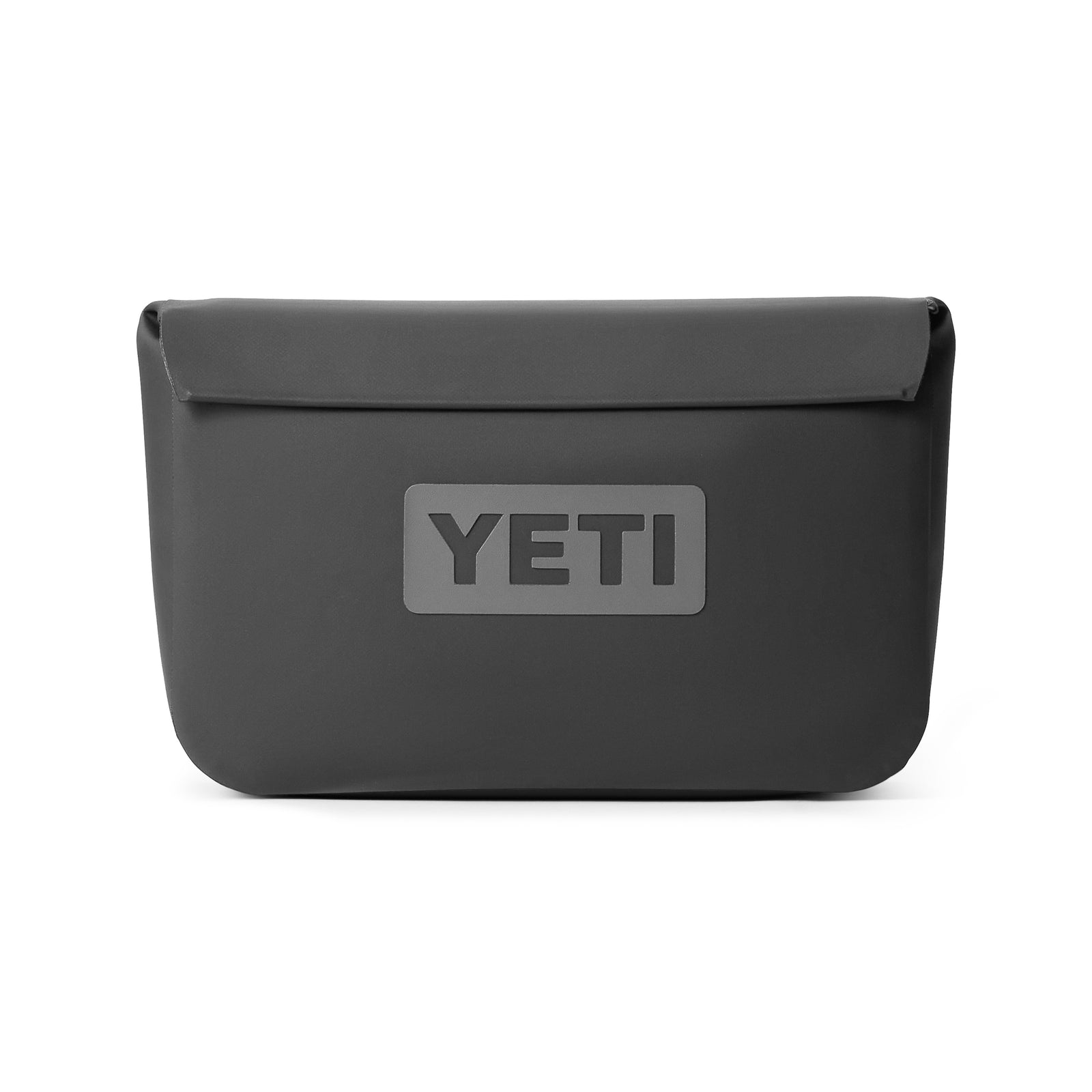 Die YETI® Zubehörtasche Sidekick® 3L in Charcoal mit Klappverschluss und markantem YETI Logo ist ideal als wasserdichte Tasche für Trekking-Zubehör.