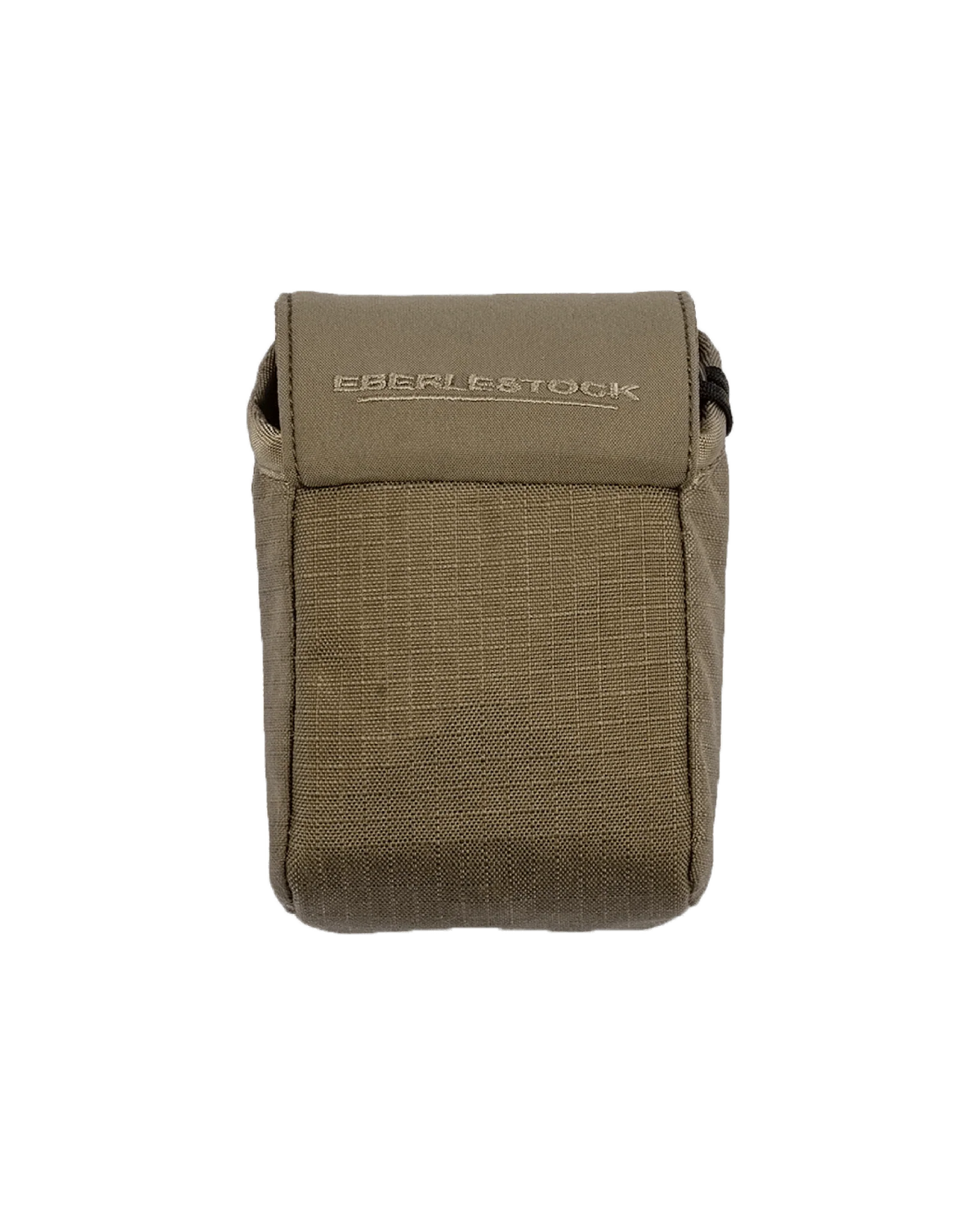 Die EBERLESTOCK Recon Rangefinder Pouch ist eine kompakte, rechteckige taktische Tasche mit einem Klappenverschluss und geprägtem EBERLESTOCK-Logo auf weißem Hintergrund.