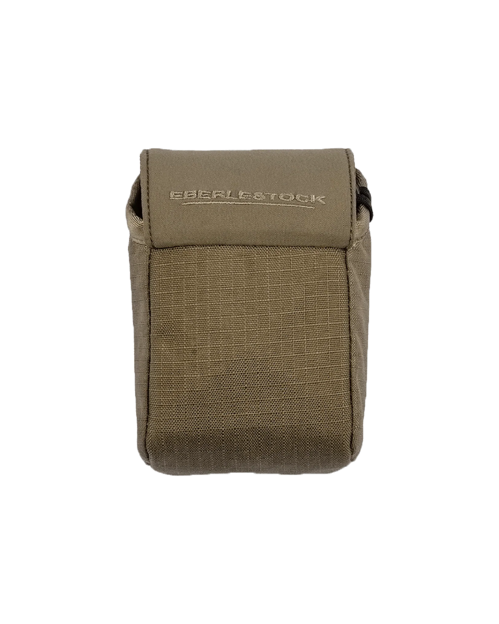 Die EBERLESTOCK Recon Rangefinder Pouch ist eine kompakte, rechteckige taktische Tasche mit einem Klappenverschluss und geprägtem EBERLESTOCK-Logo auf weißem Hintergrund.