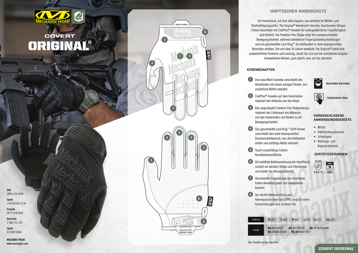 Mechanix Handschuhe The Original Covert Gen3 - OD Green