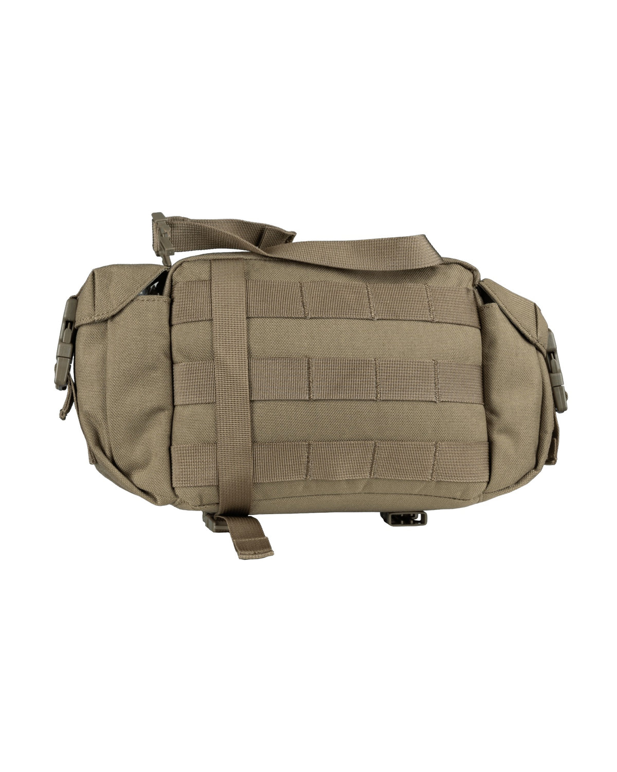 Dieses militärgrüne EBERLESTOCK Multipack ist mit MOLLE-Gewebe, verstellbaren Riemen und Kunststoffschnallen ausgestattet und damit eine vielseitige Zubehörtasche für den Outdoor- oder Militäreinsatz.