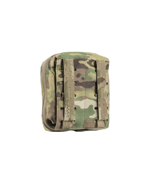 Die EBERLESTOCK Rip-Away Medical Pouch Small ist eine kompakte, rechteckige Tarntasche mit zwei vertikalen Riemen an der Vorderseite, die sich leicht an taktischer Ausrüstung oder Rucksäcken befestigen lässt.