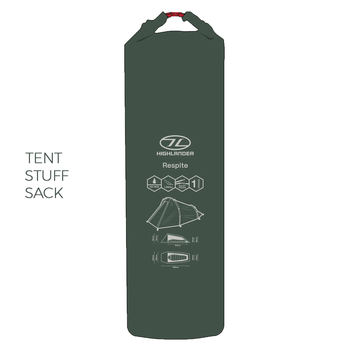 Highlander Respite 1 Personen Tunnelzelt - Pine Green