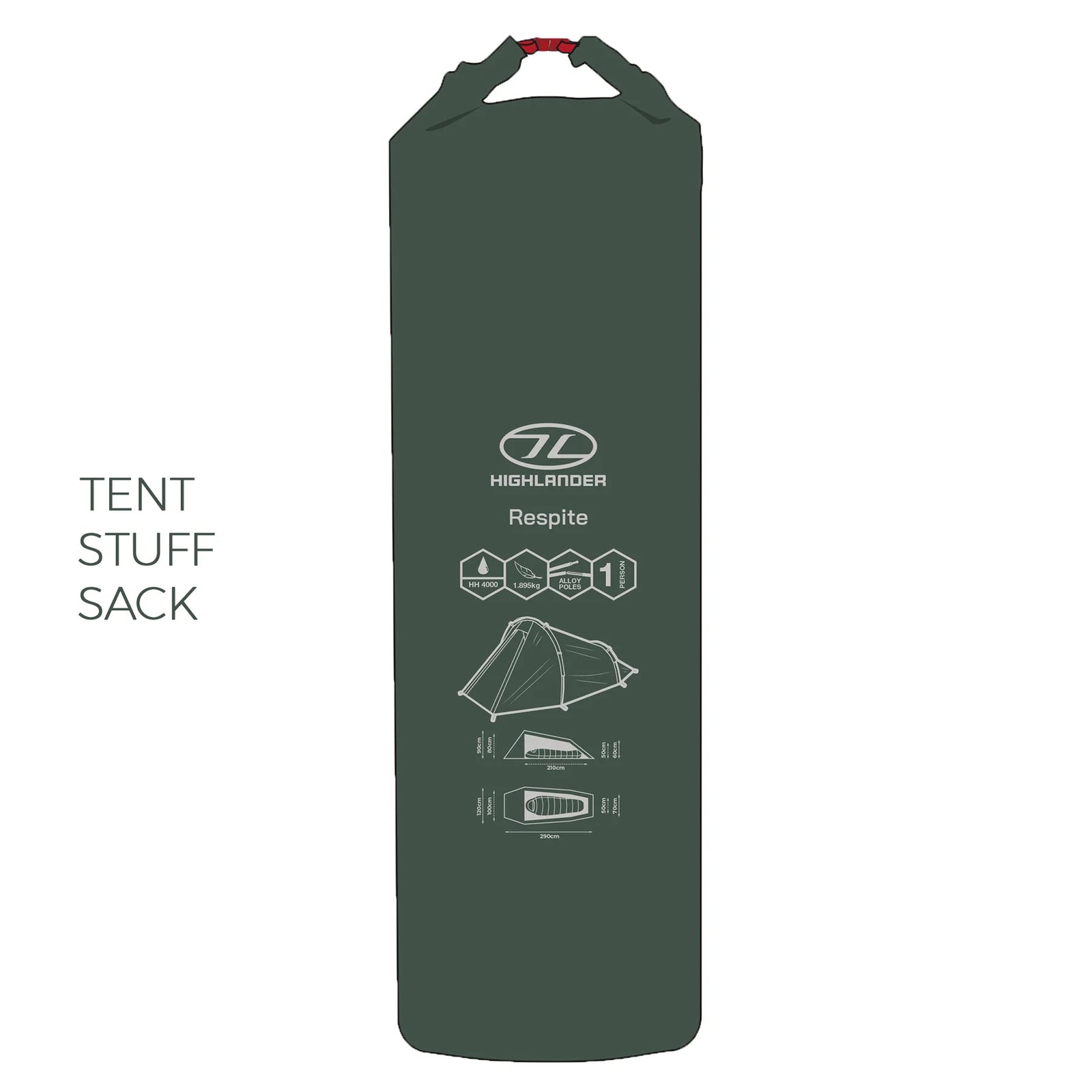 Highlander Respite 1 Personen Tunnelzelt - Pine Green