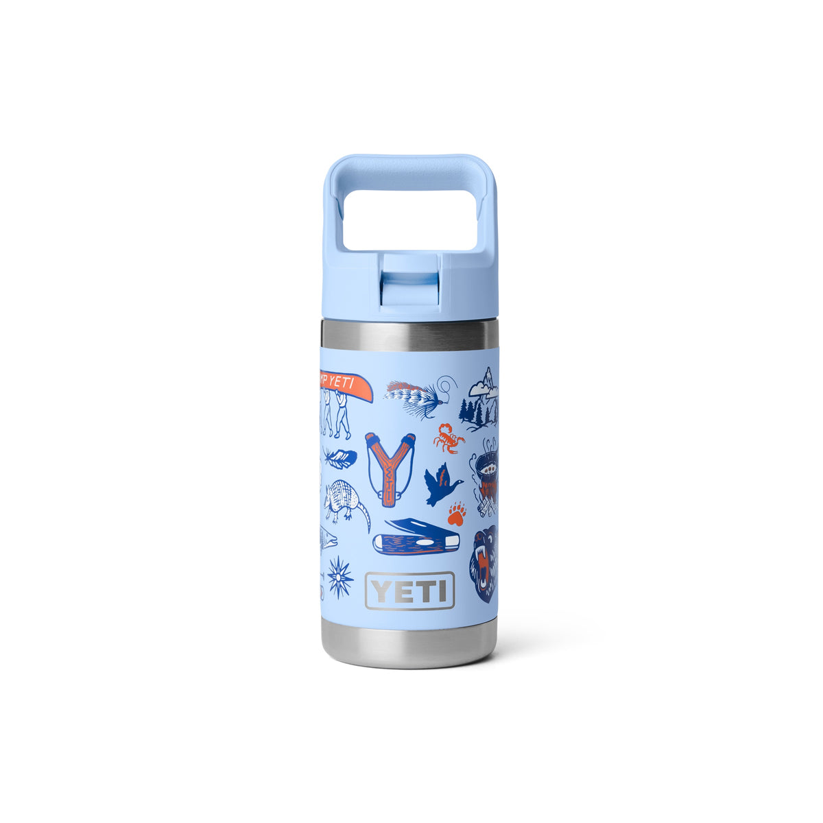 YETI® Flasche Rambler JR 12 Oz Straw Bottle - Big Sky Summer Camp