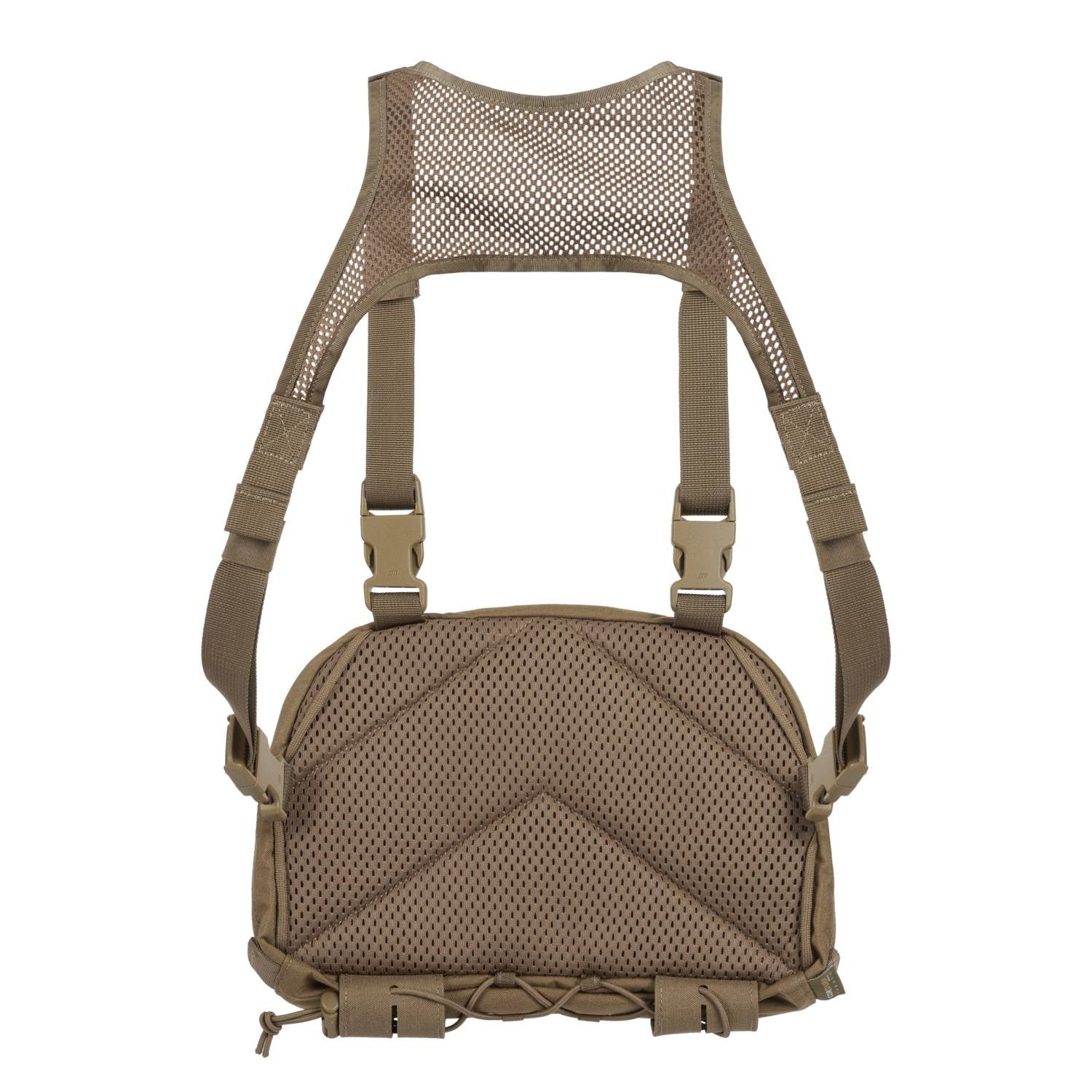 Der HELIKON-TEX Helikon-Tex Chest Pack Numbat® - Earth Brown / Clay B bietet verstellbare Schultergurte aus Mesh, ein belüftetes Rückenteil, eine Haupttasche mit Reißverschluss und Brusttaschen-Befestigungspunkte für Komfort und Atmungsaktivität.