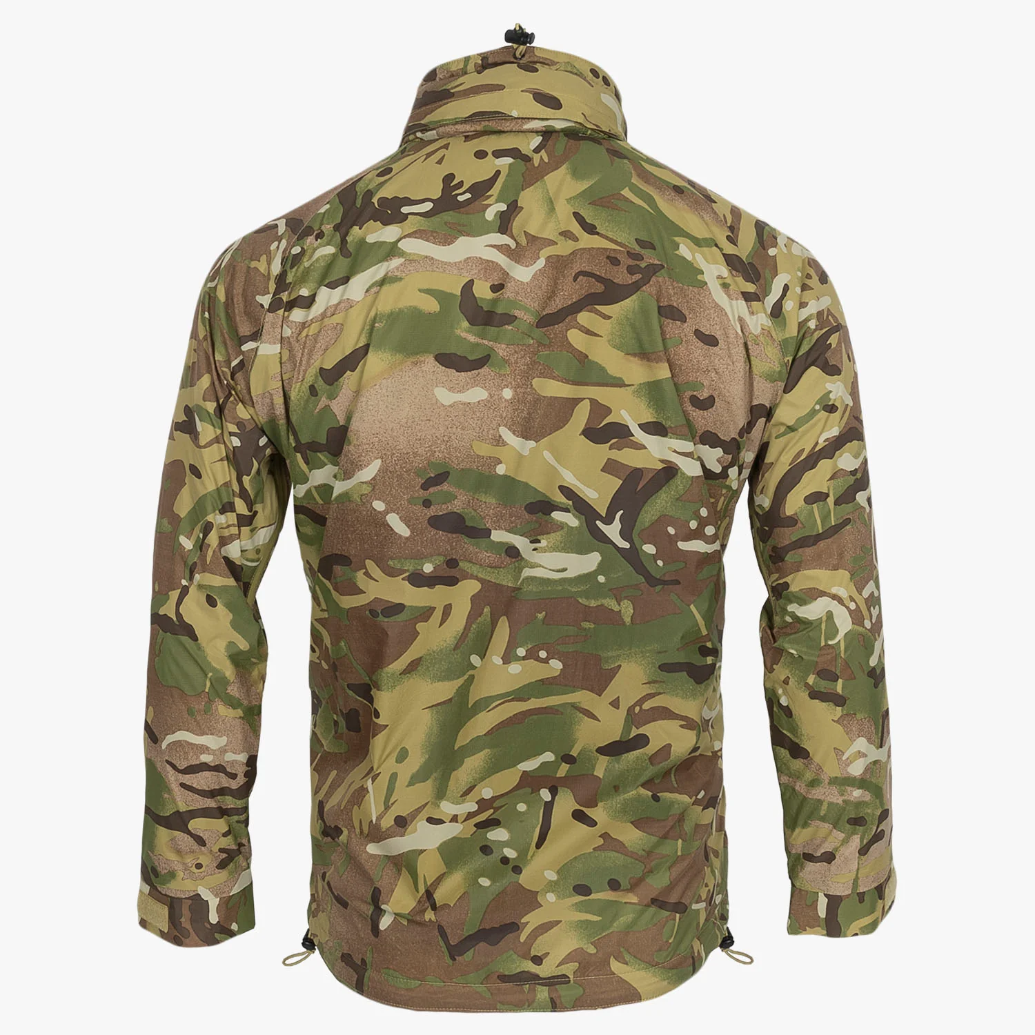 Der HIGHLANDER FORCES Highlander Halo Full Zip Tactical Smock in Ranger Green ist eine winddichte, wasserabweisende Jacke mit hohem Kragen und verstellbarem Saum - ideal für jeden Einsatz.