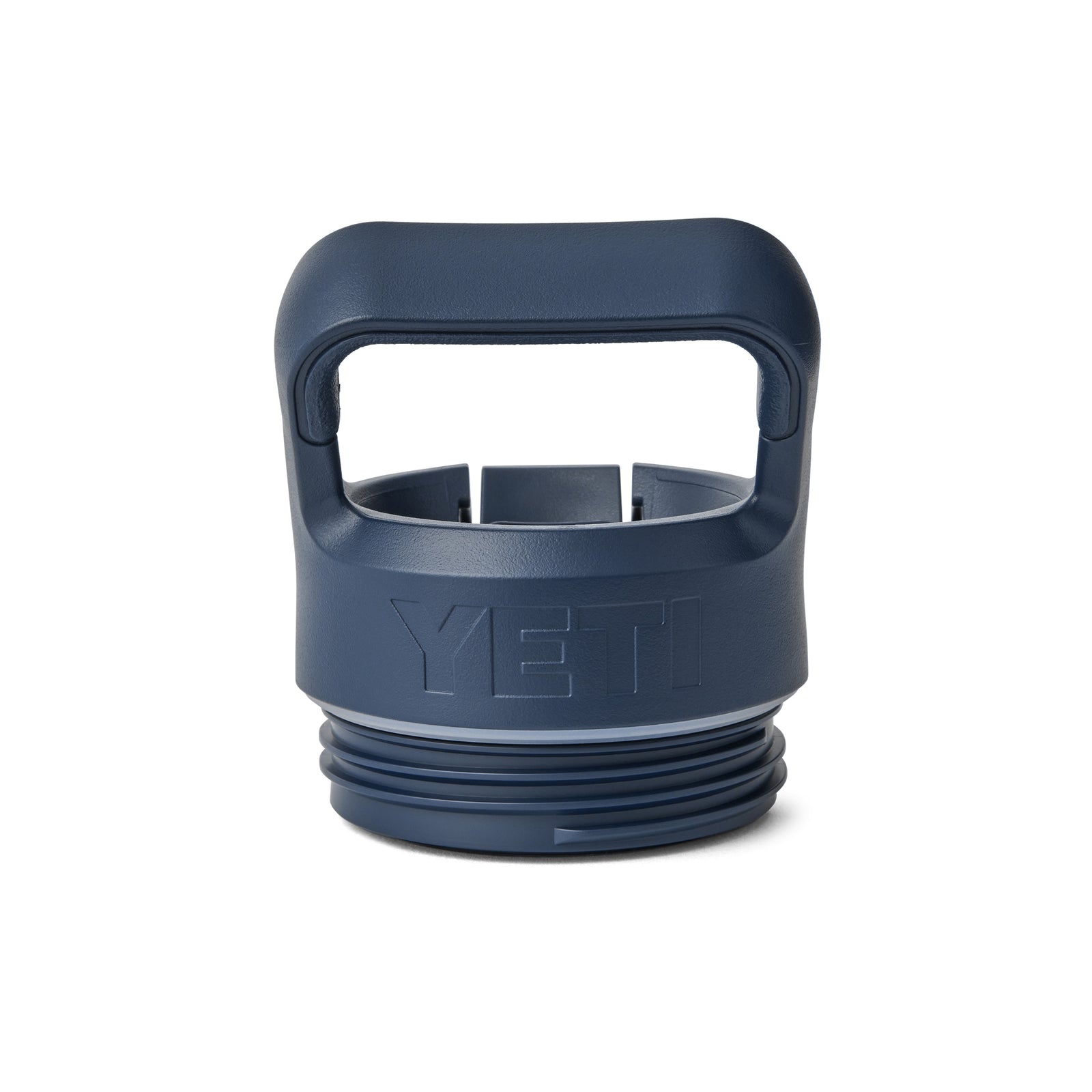 Die YETI® Rambler JR 12 Oz Straw Bottle in navy verfügt über einen stabilen Griff, einen Schraubverschluss und ein eingeprägtes YETI-Logo - ideal für Ihre vakuumisolierte Edelstahl Trinkflasche.