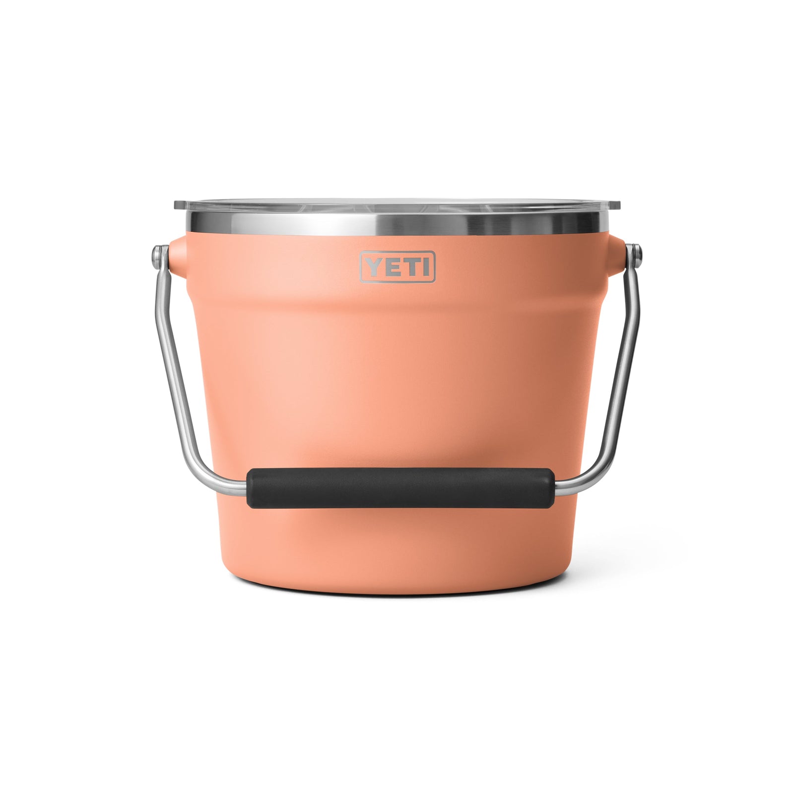 YETI® Rambler® 7.6 L Getränkekübel - Lowcountry Peach: doppelwandig vakuumisoliert, Edelstahl-Deckel, Tragegriff mit schwarzem Griff und YETI Logo - der ideale Getränkekühler für unterwegs.