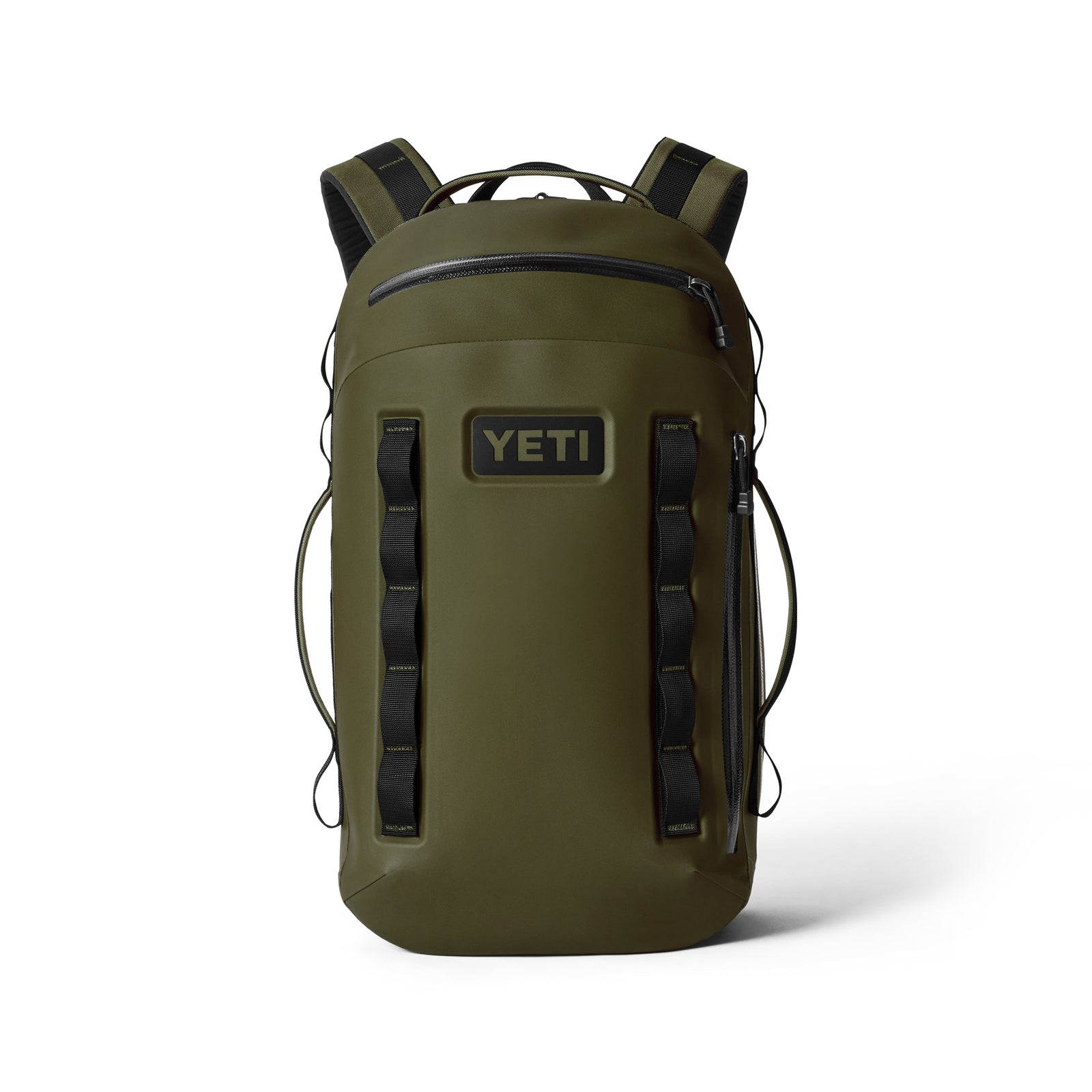 Der YETI® Rucksack Cayo™ 25L in Olive verfügt über schwarze Träger, einen Reißverschluss an der Oberseite, das YETI-Logo-Patch auf der Vorderseite und zwei seitliche Tragegriffe - ein stilvoller Rucksack für alle Ihre Abenteuer.