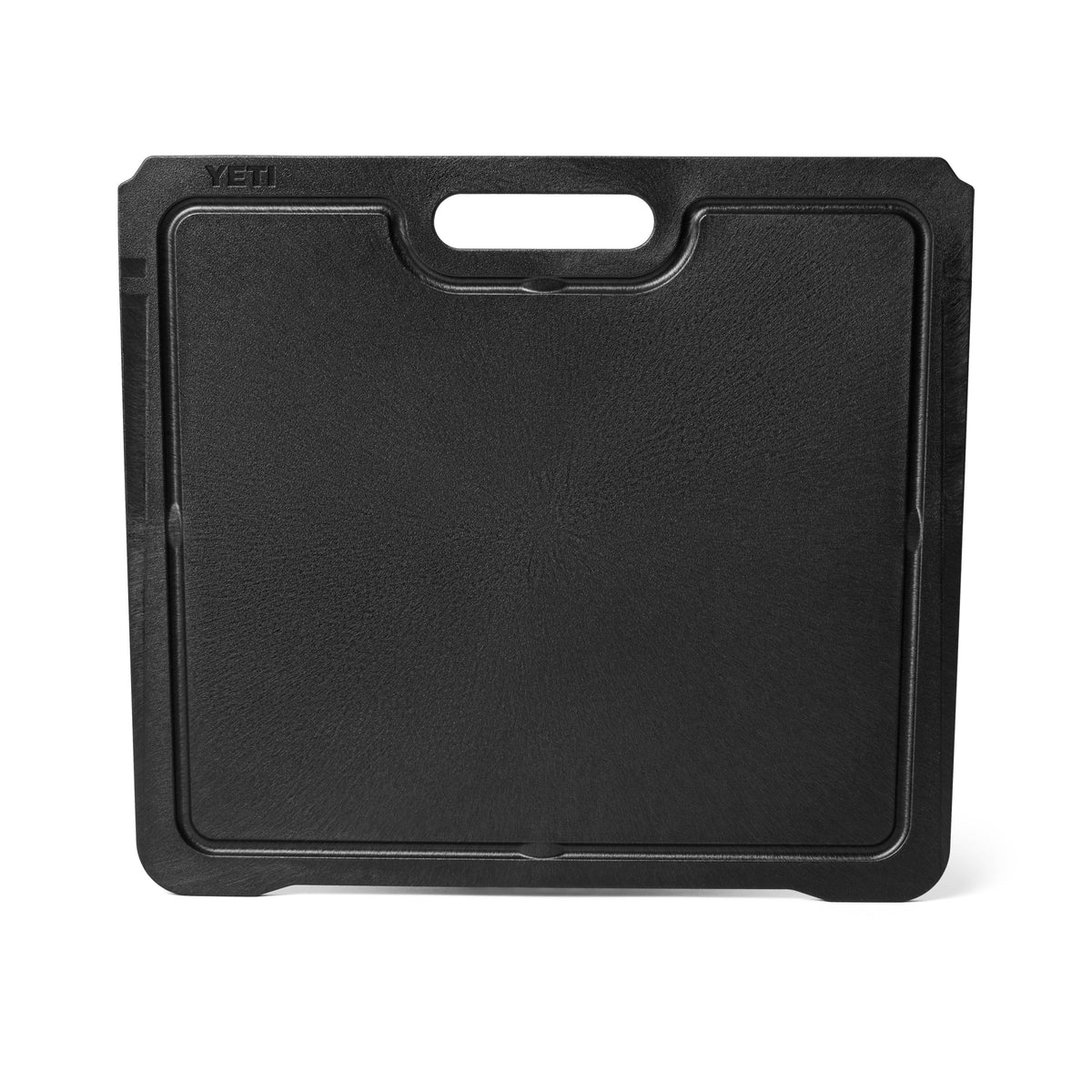 Die YETI® Trennwand zu LoadOut GoBox 60 ist eine große, rechteckige, schwarze Trennwand mit eingebautem Griff und erhöhten Kanten, die als GoBox Zubehör für Ihre LoadOut GoBox 60 von YETI entworfen wurde, abgebildet auf weißem Hintergrund.