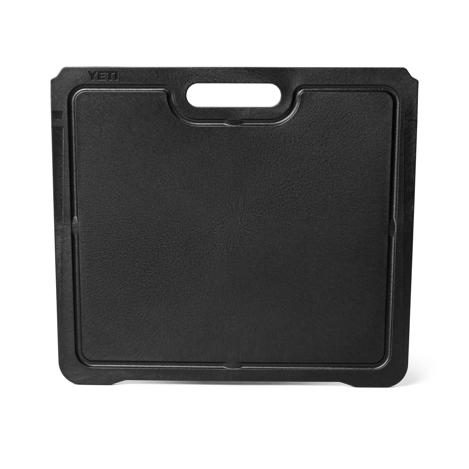 Die YETI® Trennwand zu LoadOut GoBox 60 ist eine große, rechteckige, schwarze Trennwand mit eingebautem Griff und erhöhten Kanten, die als GoBox Zubehör für Ihre LoadOut GoBox 60 von YETI entworfen wurde, abgebildet auf weißem Hintergrund.