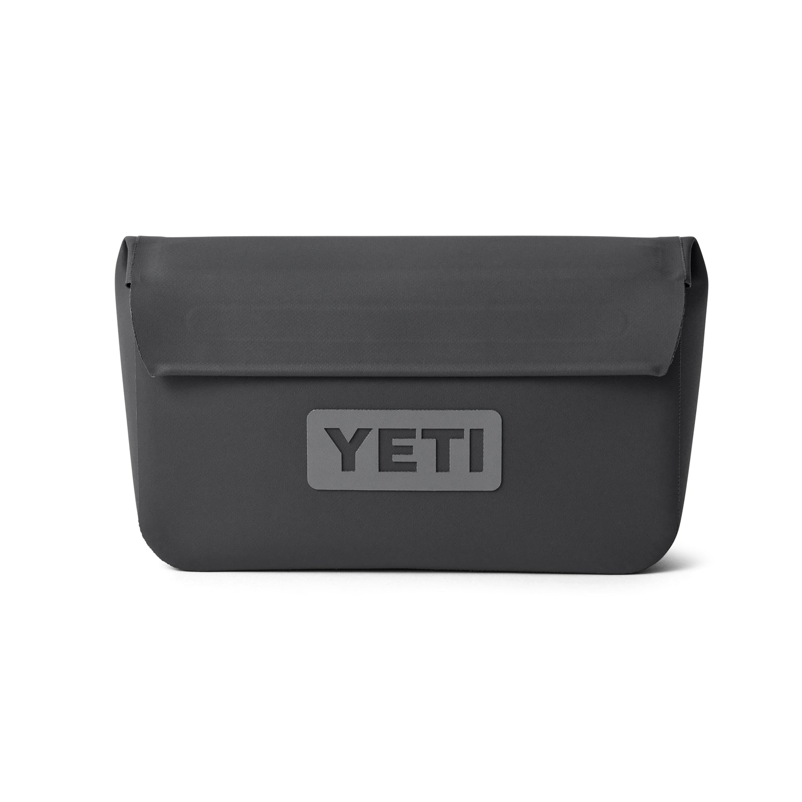 Die YETI® Zubehörtasche Sidekick® 1L in Charcoal ist eine schlanke, rechteckige, wasserdichte Tasche mit Klappverschluss und einem auffälligen YETI-Logo - ideal für die Aufbewahrung von Outdoor-Abenteuerausrüstung.